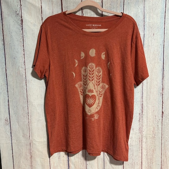 NWT Lucky Brand Hamsa Moons Classic Crew Tee - Picture 4 of 10